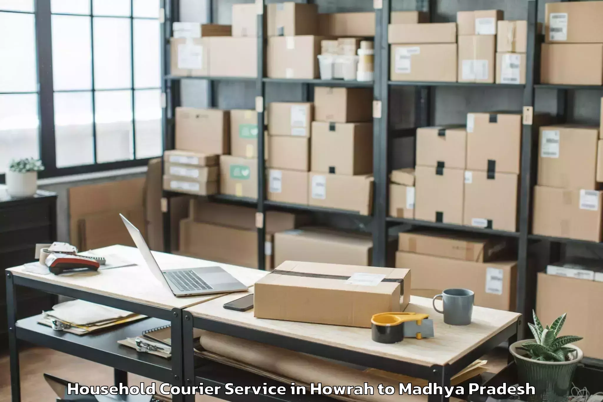 Quality Howrah to Madhyanchal Professional Unive Household Courier